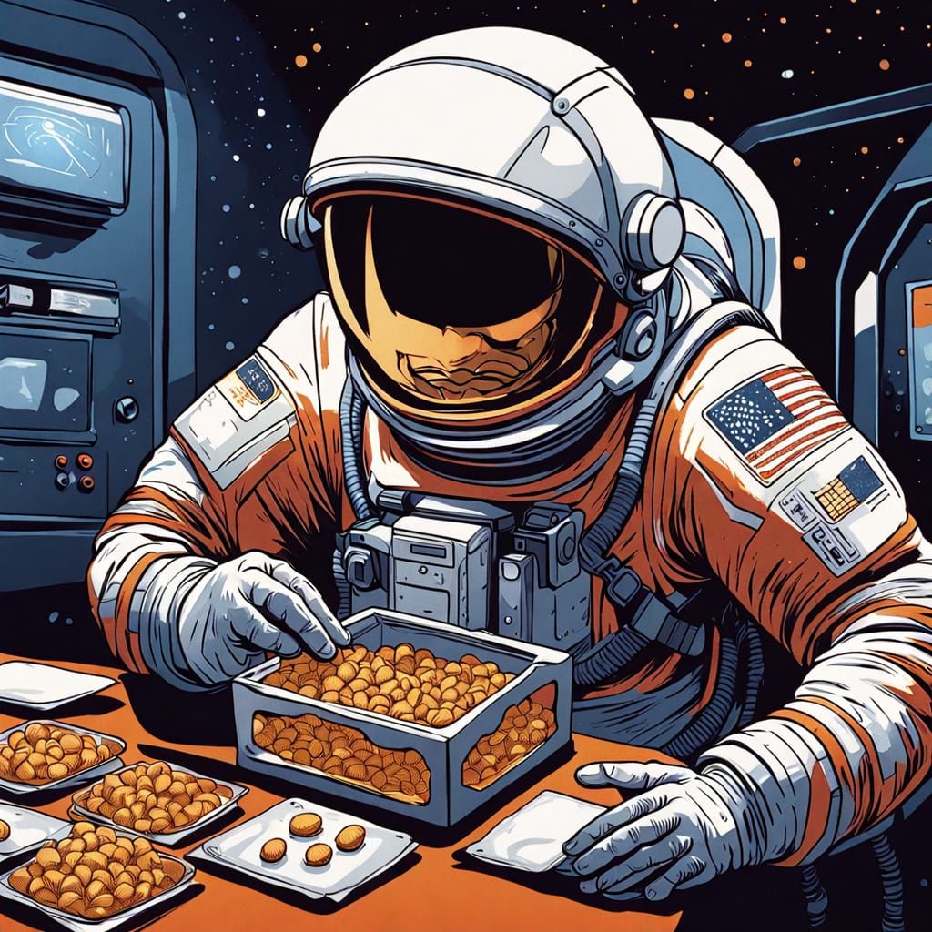 NASA Astronaut Unveils Freeze Dried Food in Futuristic Space...