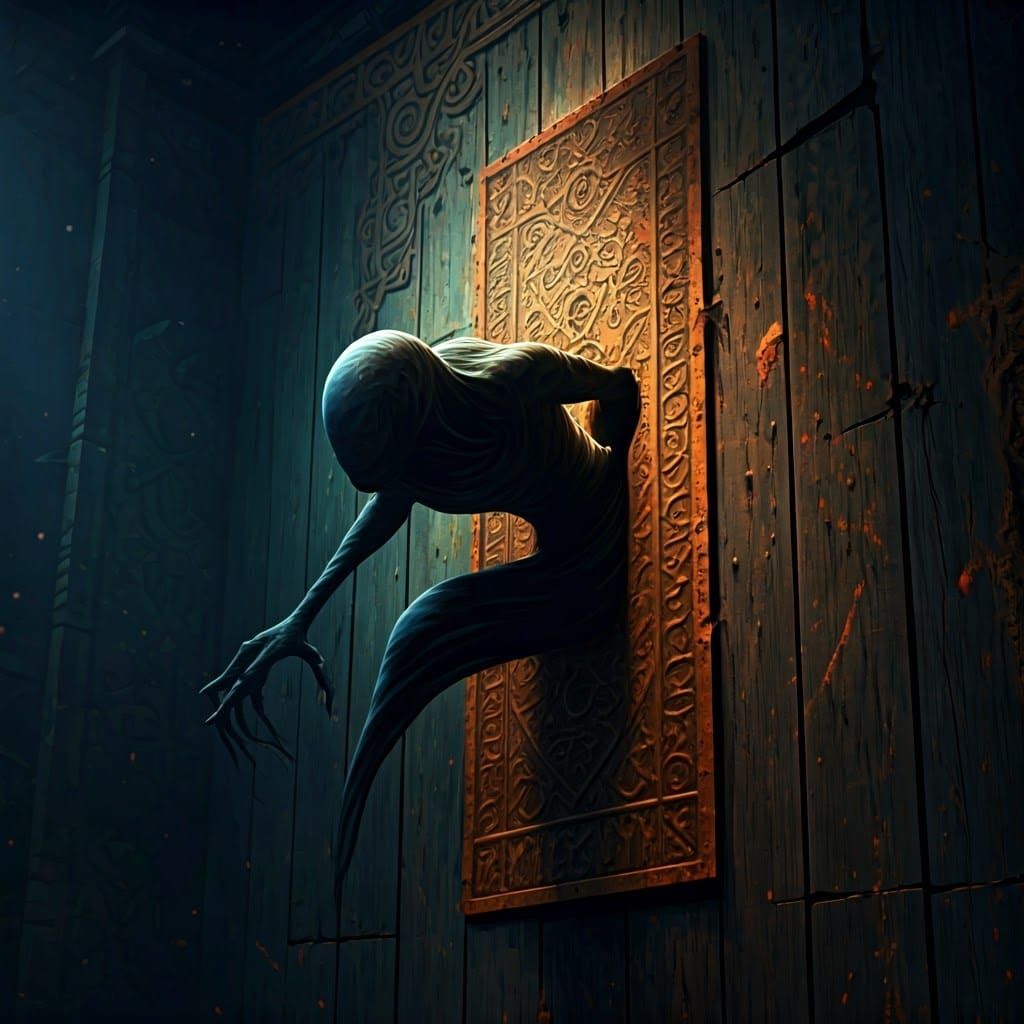 Distorted Shadow Emerges from Ancient Portal