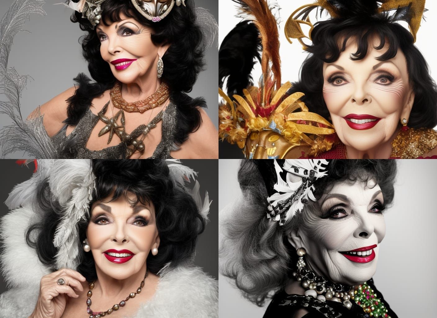 Joan Collins Portrait at Pagan Masquerade Ball