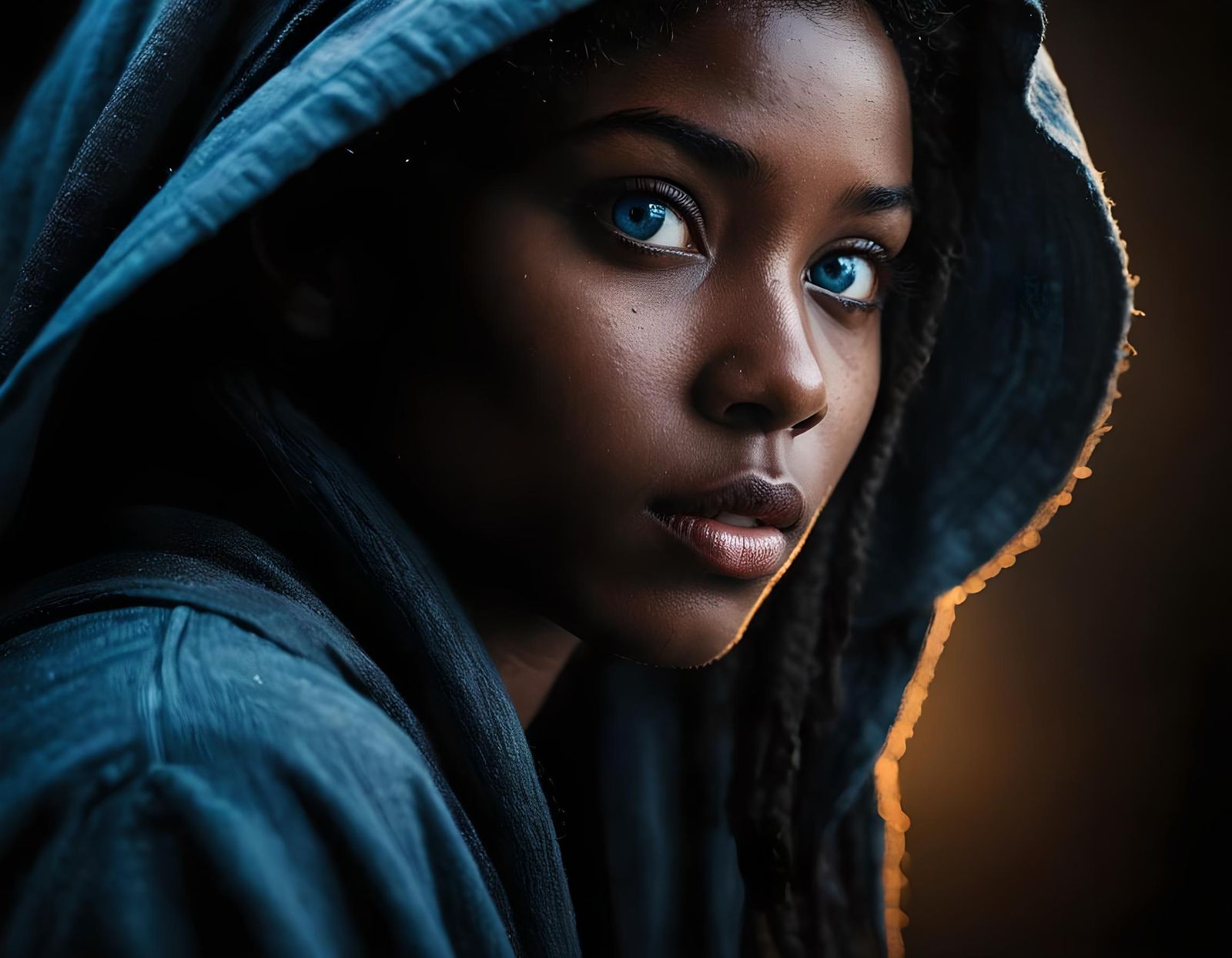 Portrait of a Young Woman in Digital Art Style