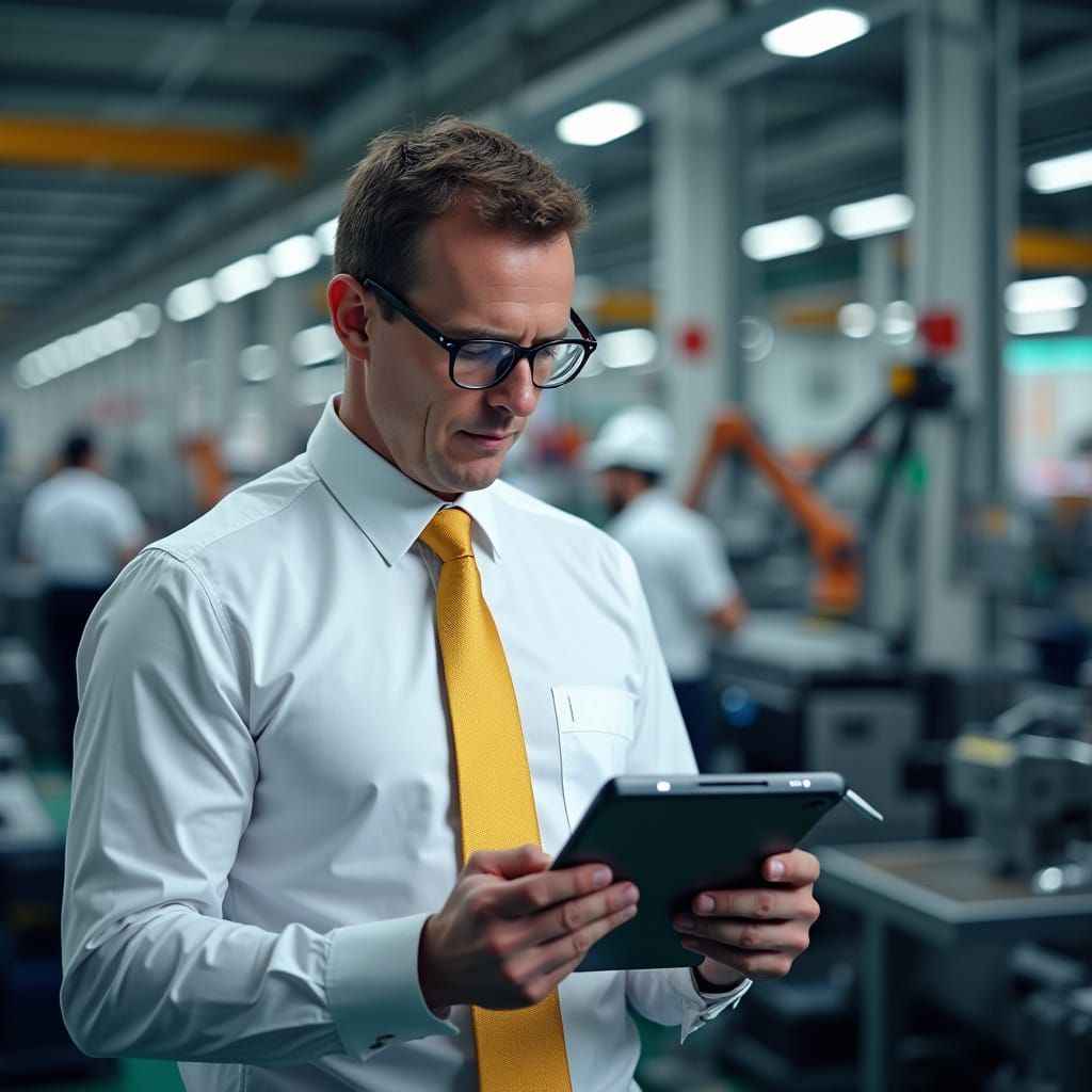 Professional Quality Manager in High-Tech Automotive Factory