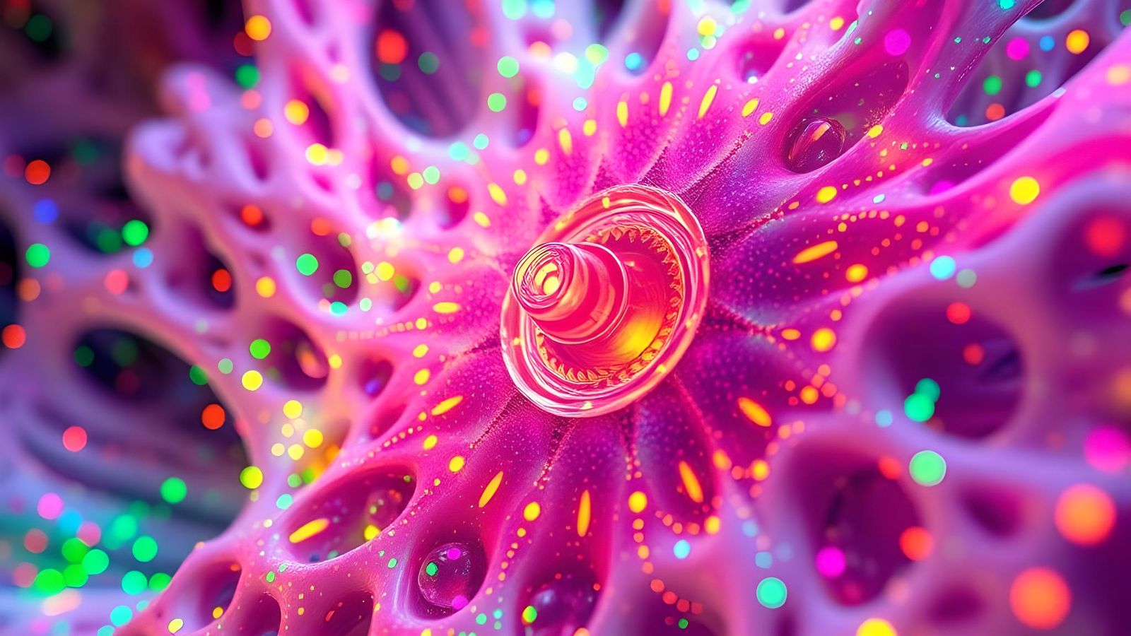 Dynamic Biotope Evolutions with Fluorescent Patterns