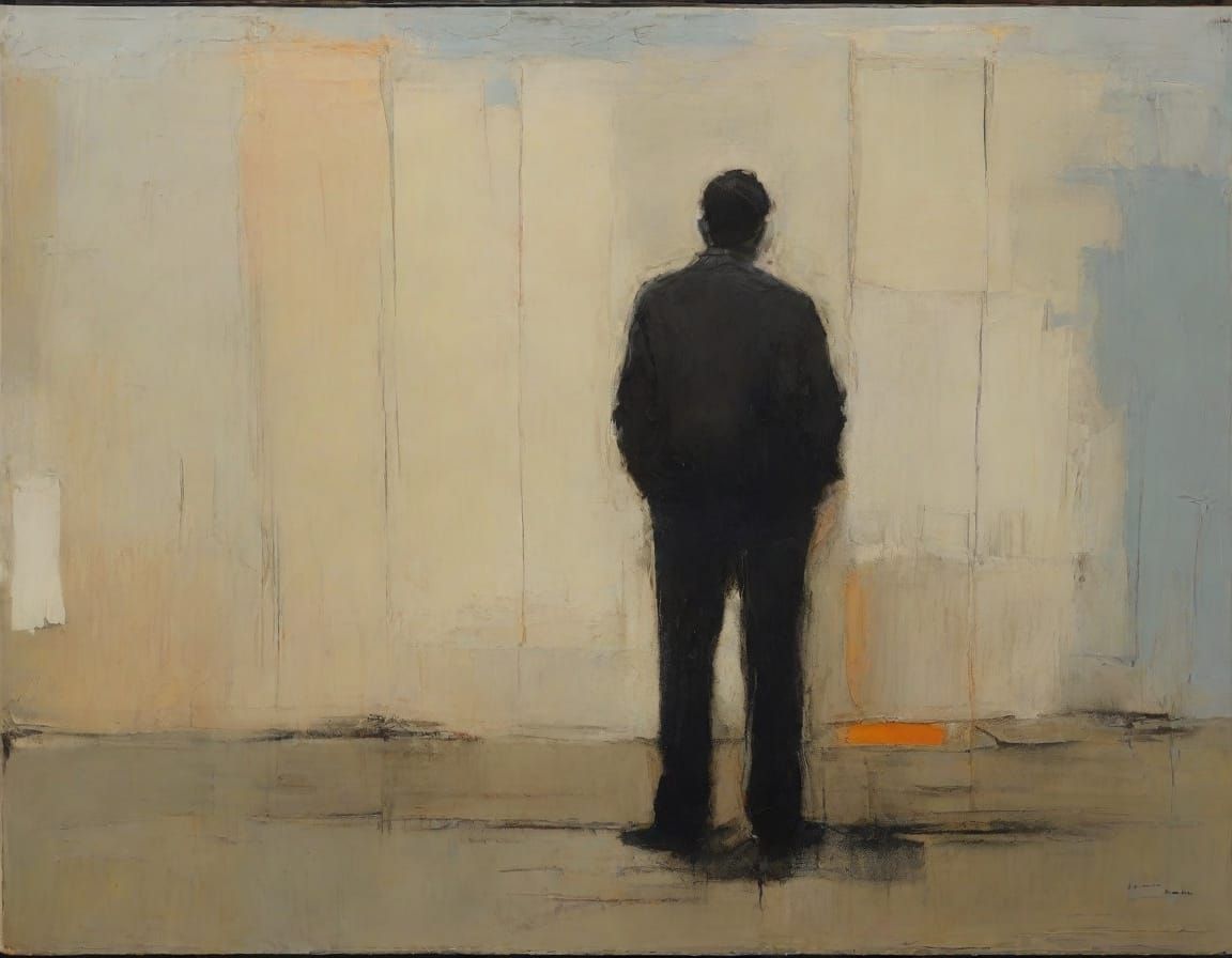 Moody Portrait in Impressionist Style with Heavy Texture