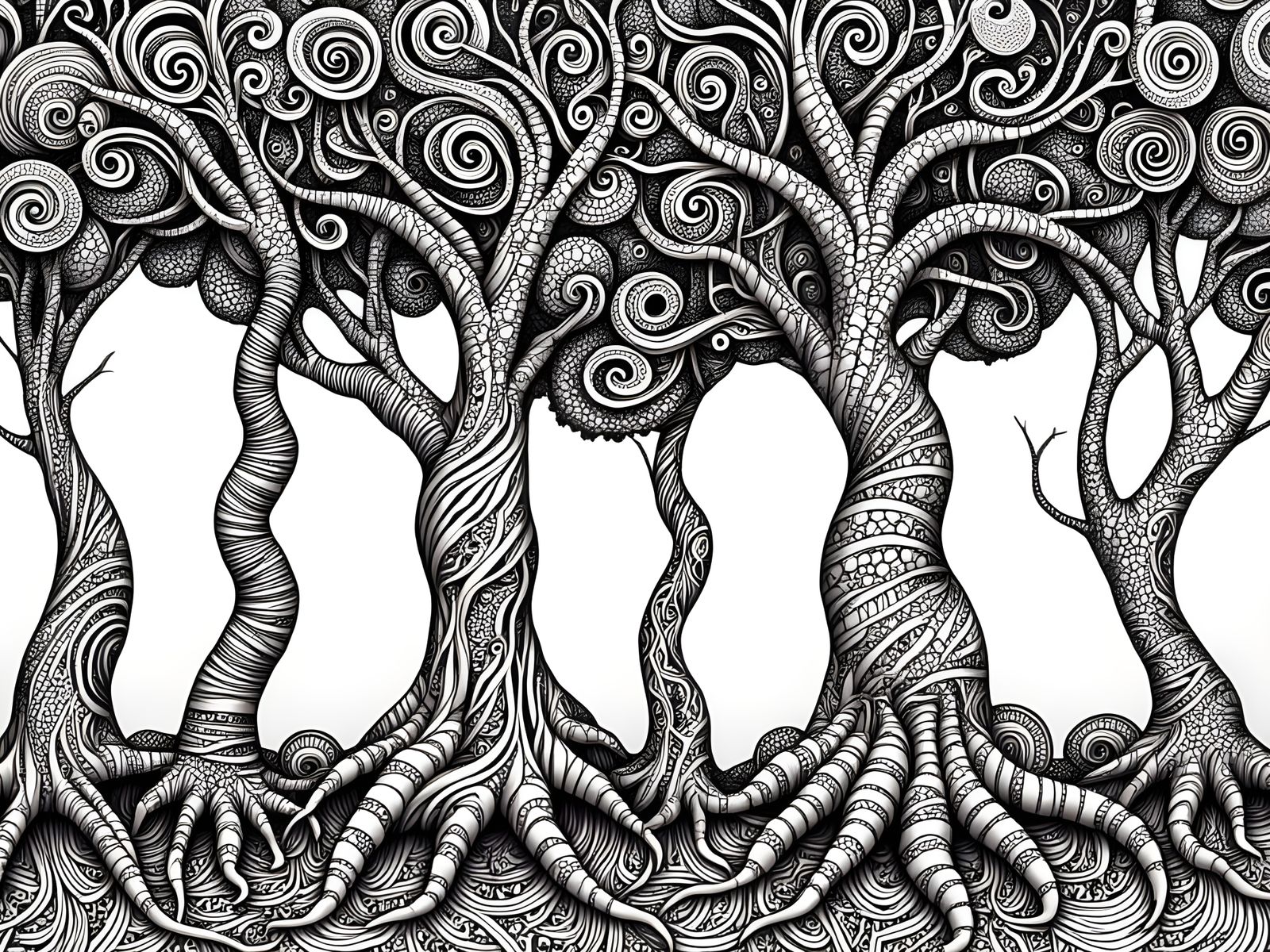 Zentangle Forest