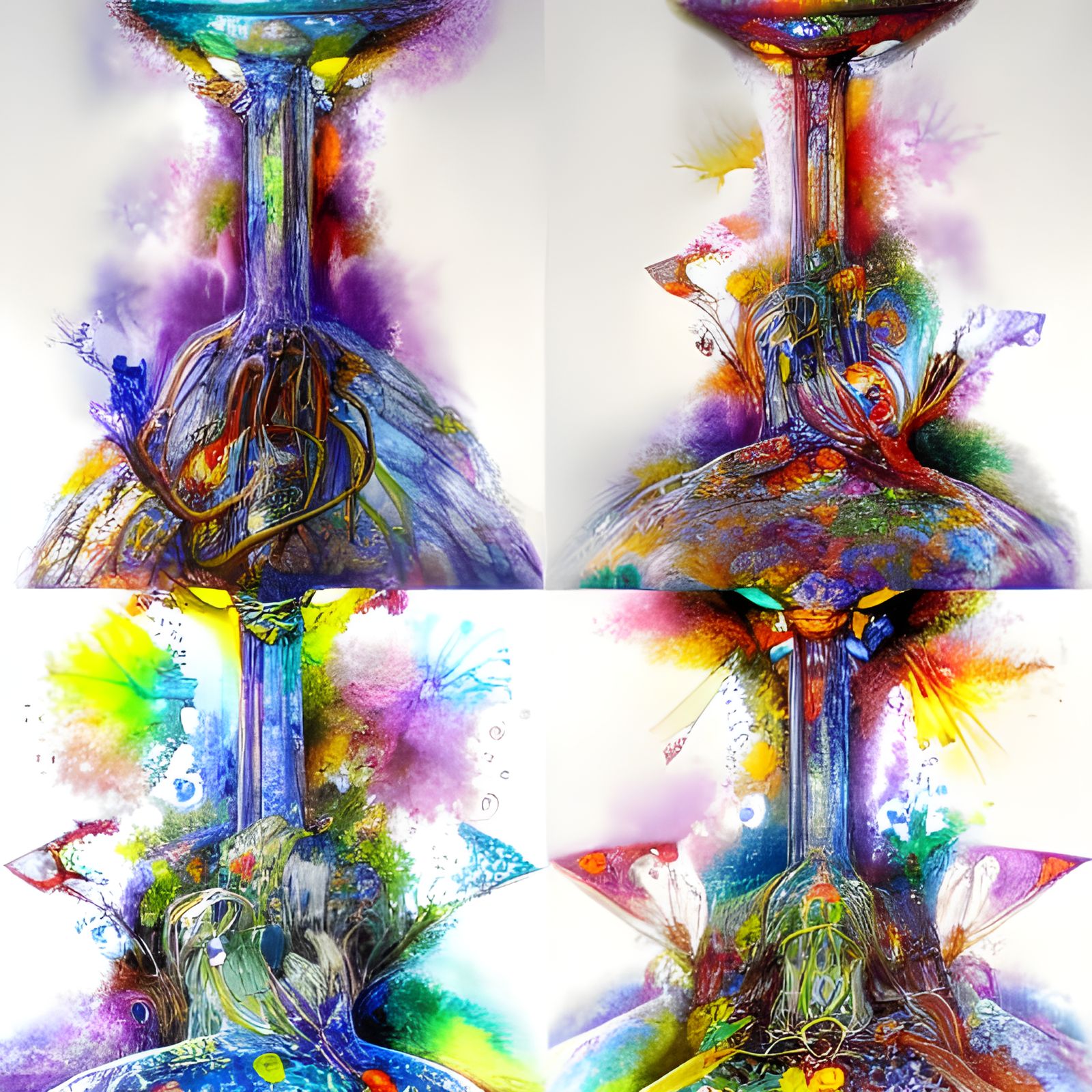 Kaleidoscopic Wonderland in Detailed Matte Painting Style