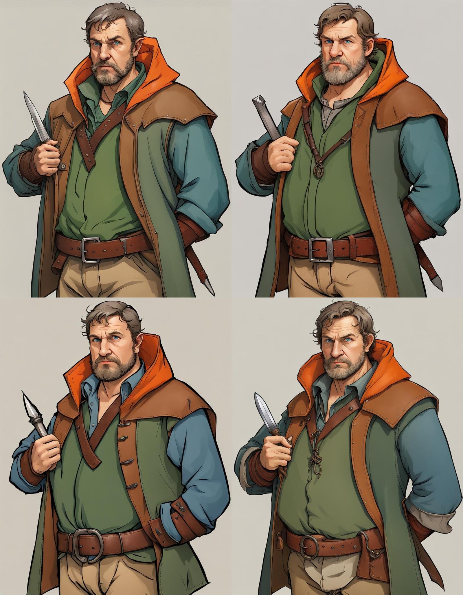 Medieval Rogue in Village: Fantasy Concept Art