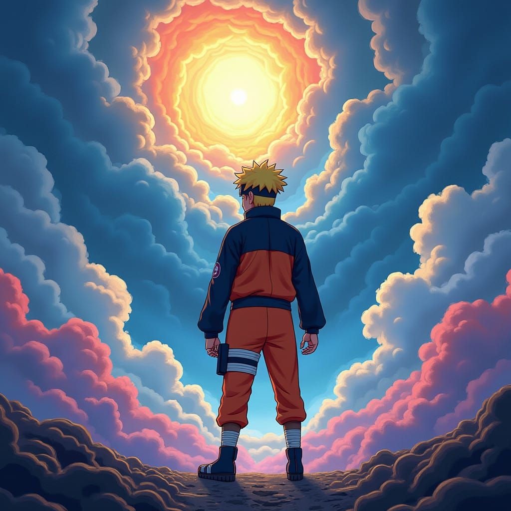 Heroic Naruto in Ethereal Dreamscapes
