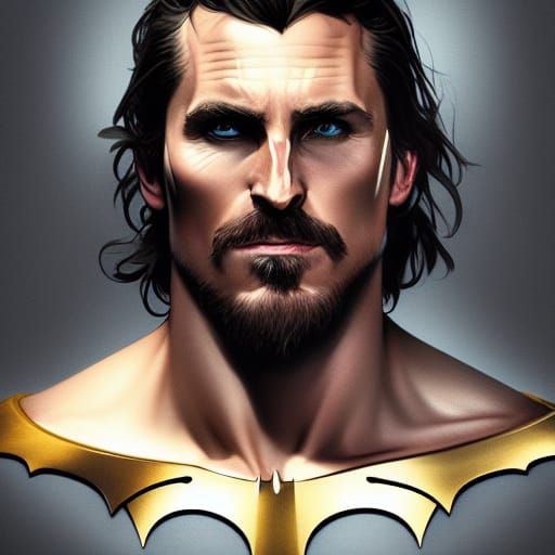 Batman Portrait: Christian Bale as Dark Knight