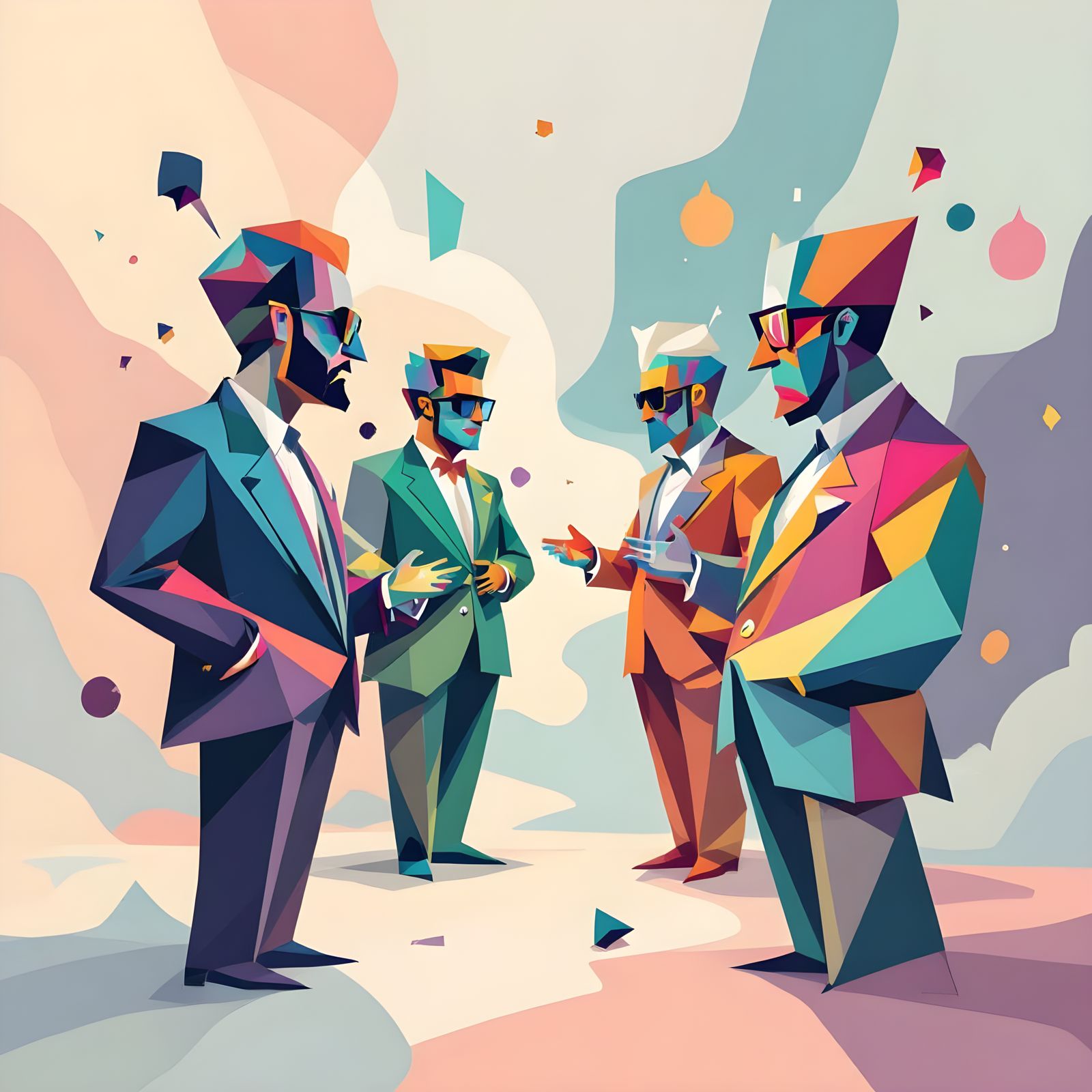 Abstract Fractal Leaders in Dreamlike Debate