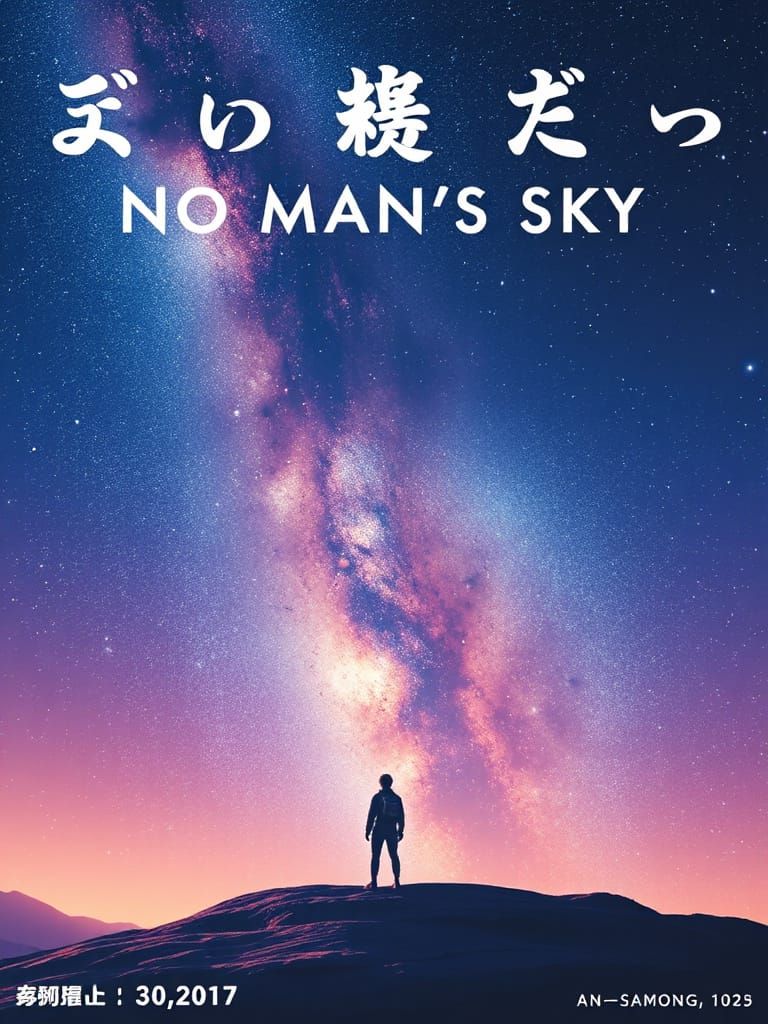 Anime-Style "No Man's Sky" Japanese Movie Poster