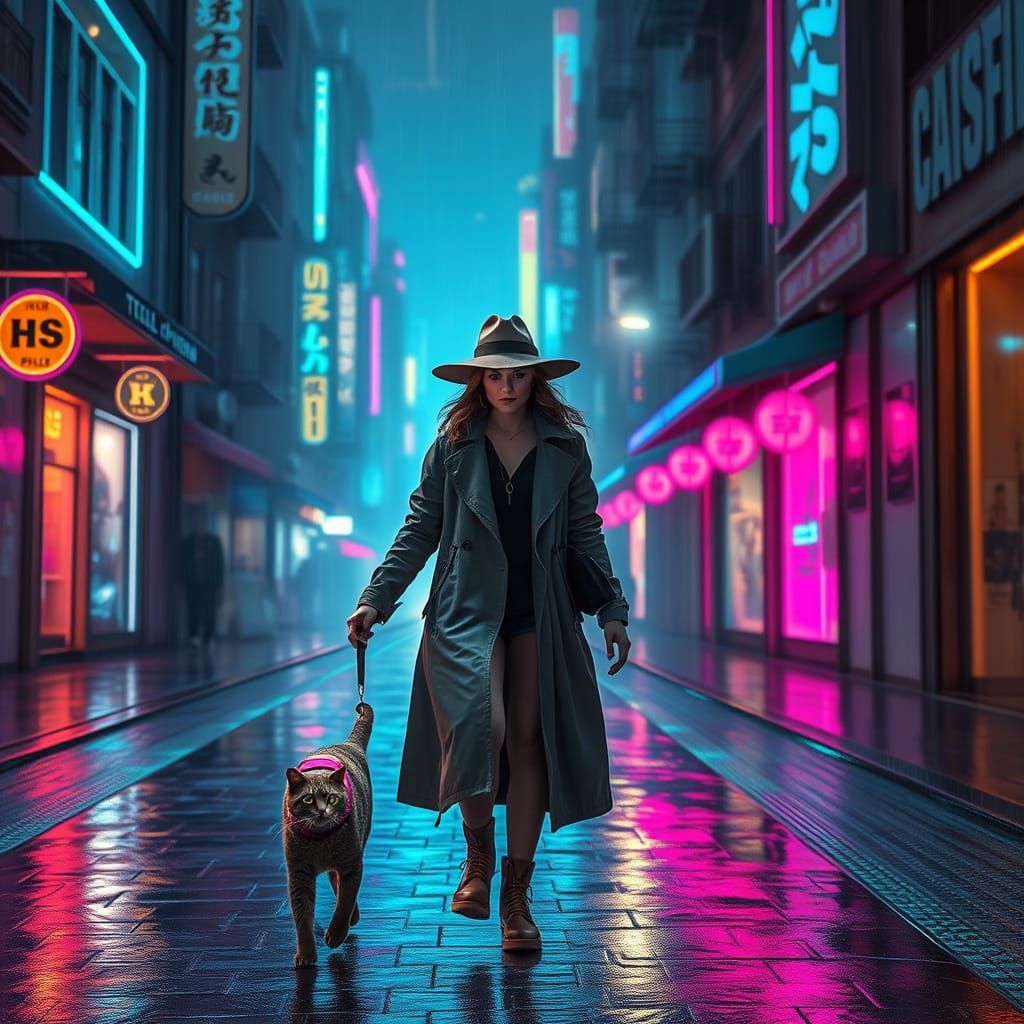 Paisaje urbano ciberpunk