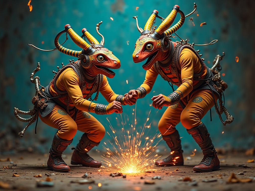 Digitised Steampunk Wayang Interpretive Repair Crew Wayangam...