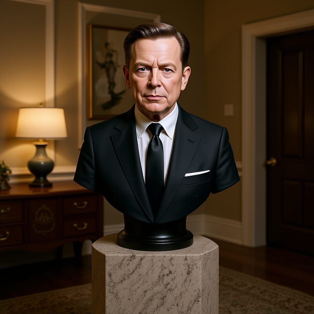 Photorealistic Bust of Don Knotts in Private Mansion