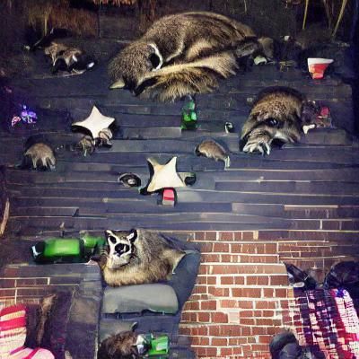Happy Raccoon Image