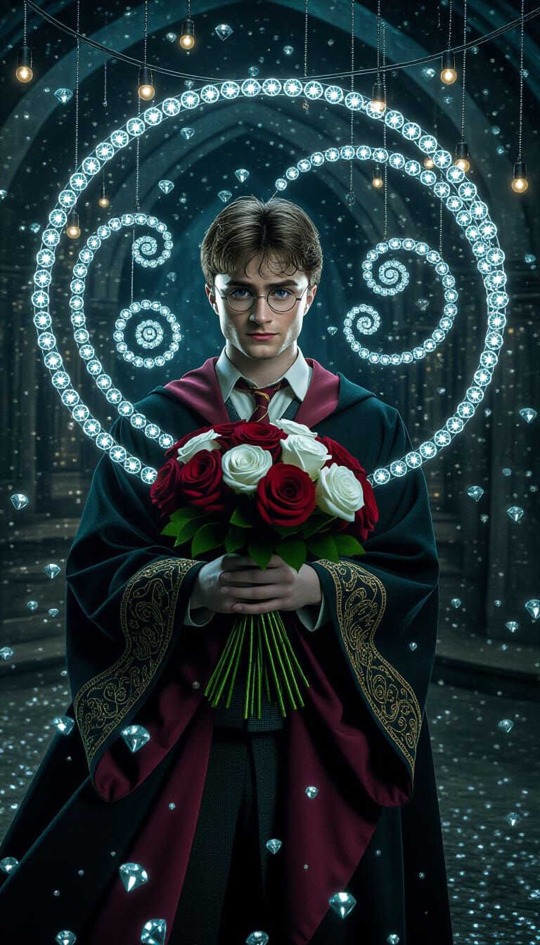 Harry Potter Surrounded by Magic and Light
