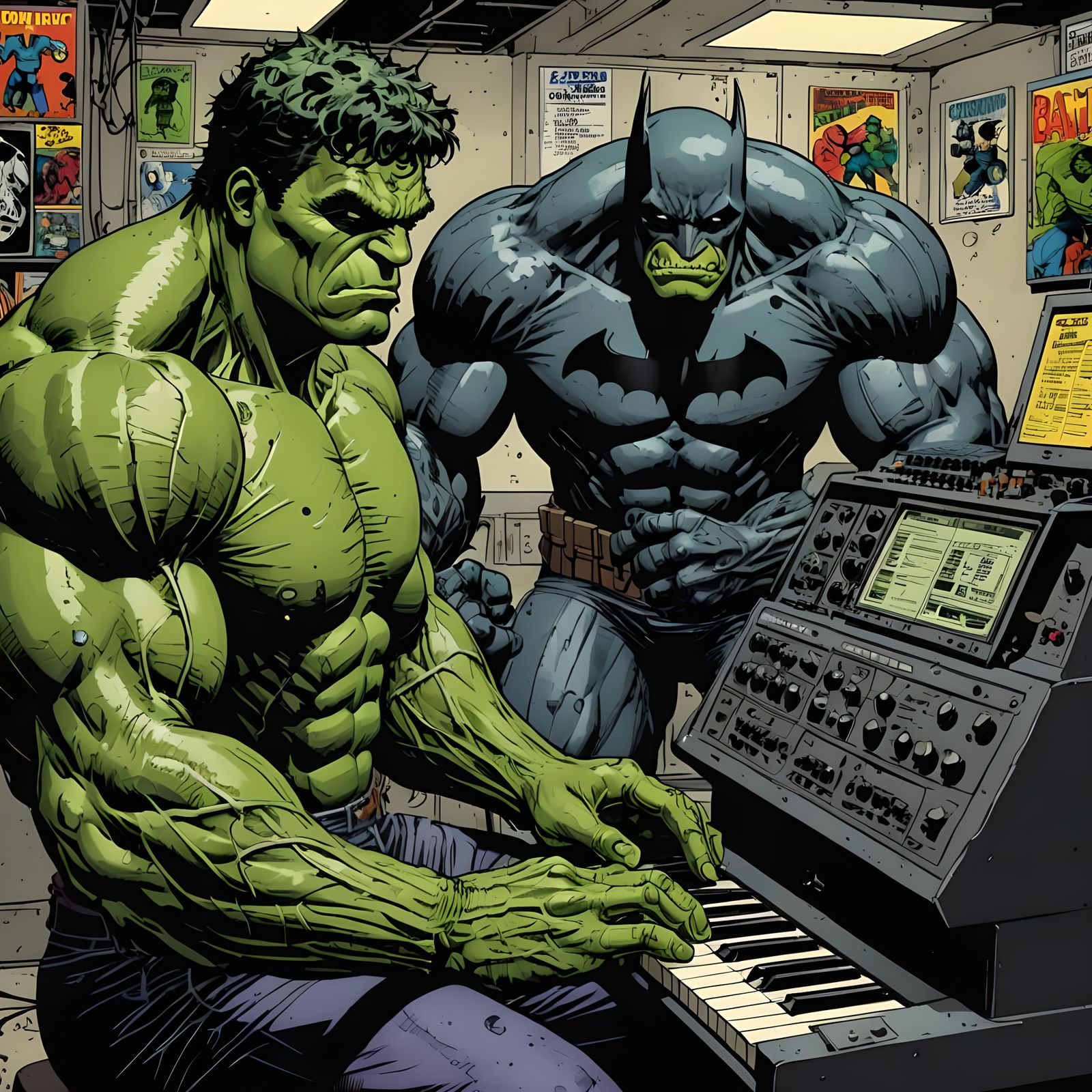 Hulk Hypnotizes Batman for Synth Solo