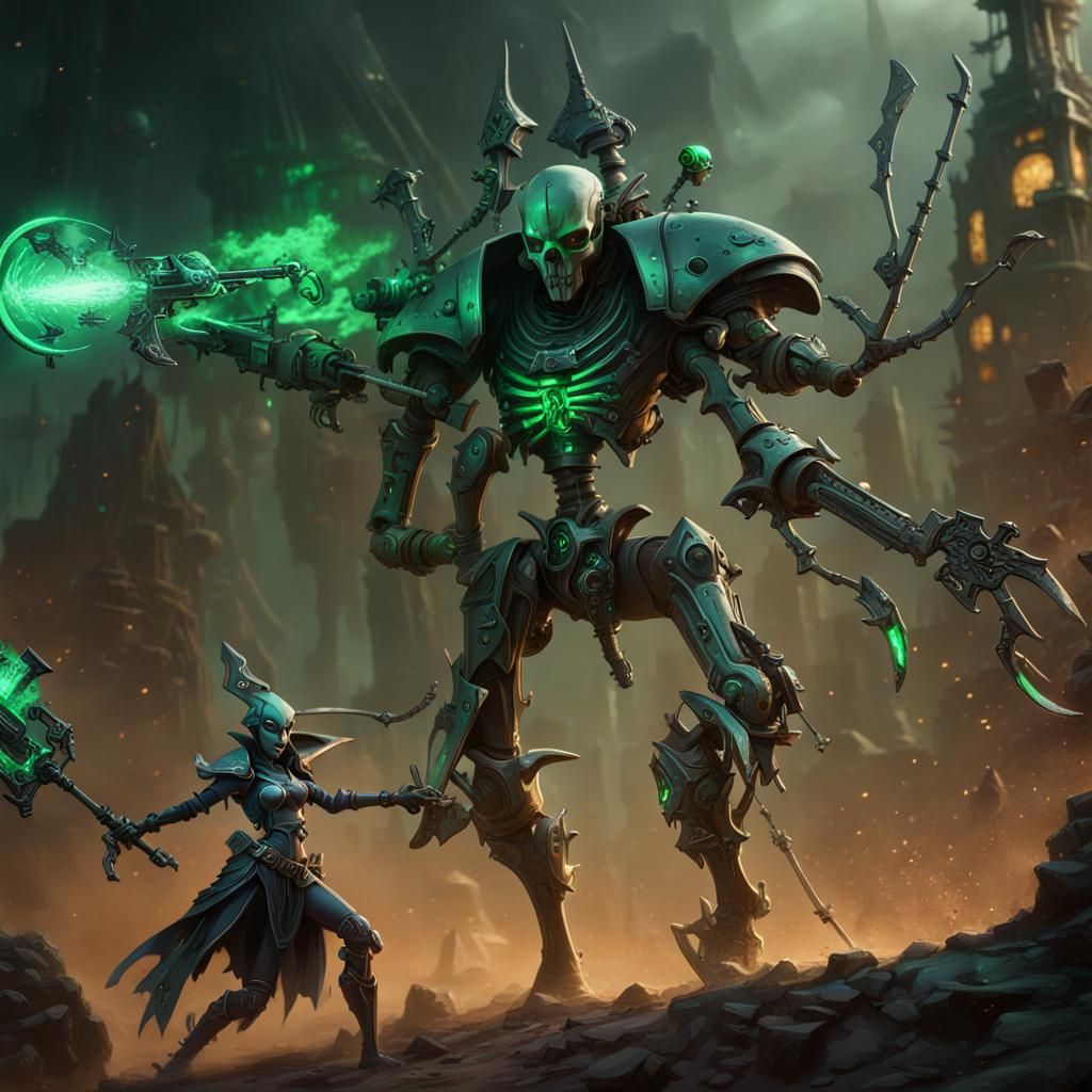 Warhammer 40K: Dark Eldar vs Necron Battle