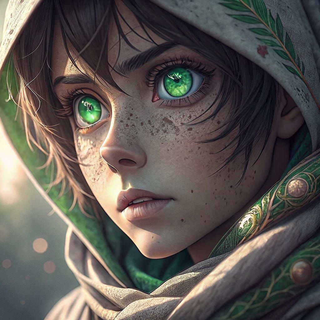 Eye-Catching Anime-Inspired Portrait in Stunning HDR