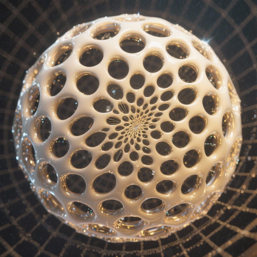 Abstract Geometric Form with Complex Mathematical Details