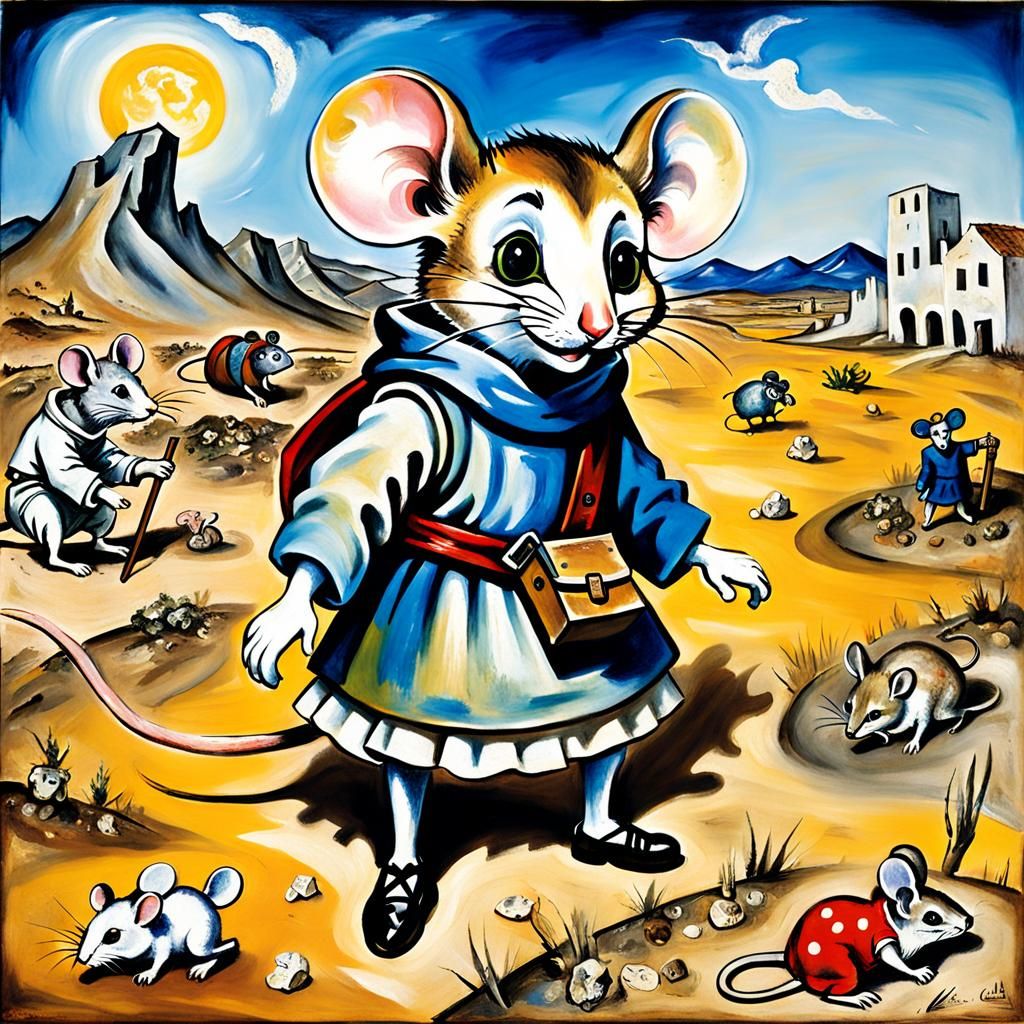 Mouse in Wasteland: Inspired by El Greco and Chagall