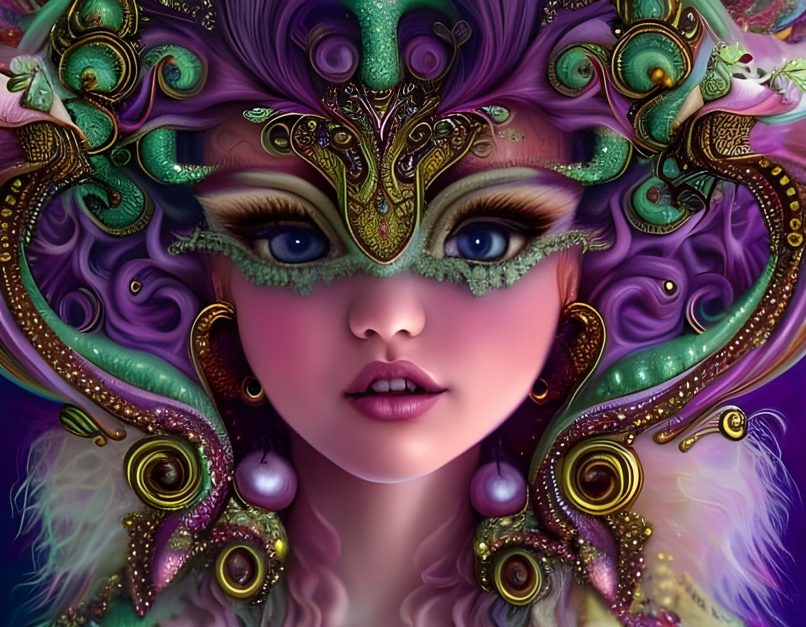 Magical Pearlescent Filigree in Iridescent Hues