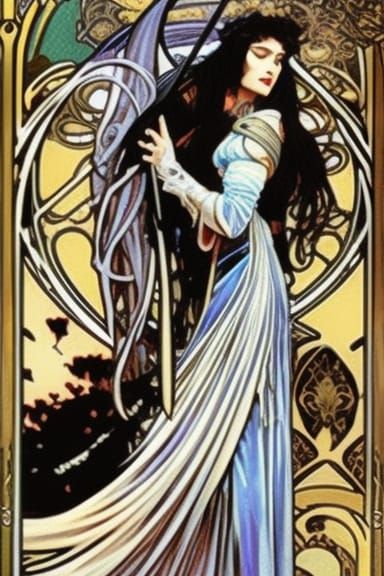 Handsome Vampire Prince in Art Nouveau Style