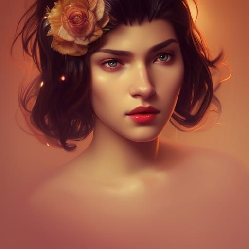 Girl with Wolf Ears in Hyperdetailed Digital Art