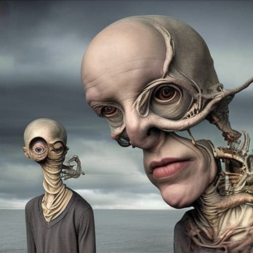 Surreal Plasma Twins: Dreamlike Digital Art