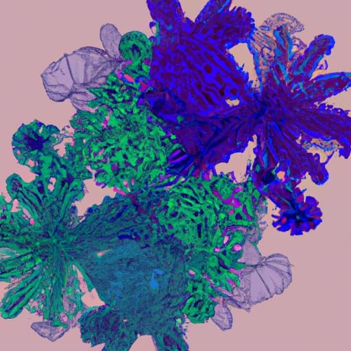 Autumn Fairies in Abstract Vector Fractal Design