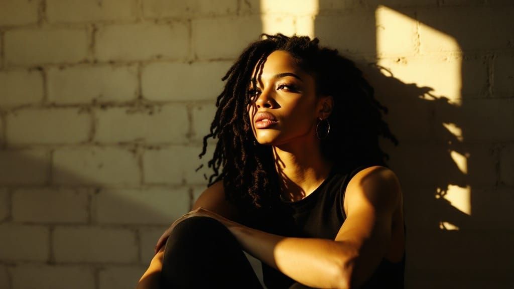 A Woman in Contemplative Solitude, Inspired by Weems and Hop...