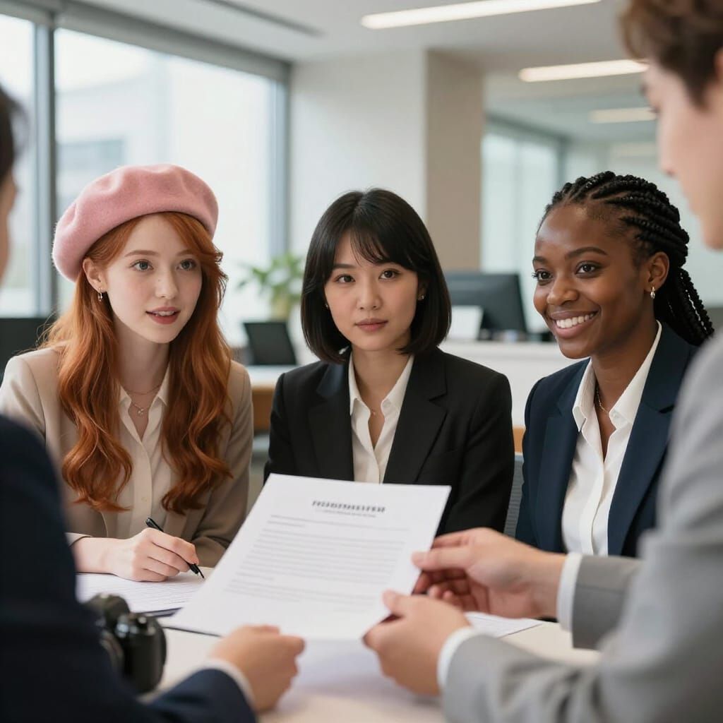 Women Receive Business Loan Approval in Modern Tokyo Bank