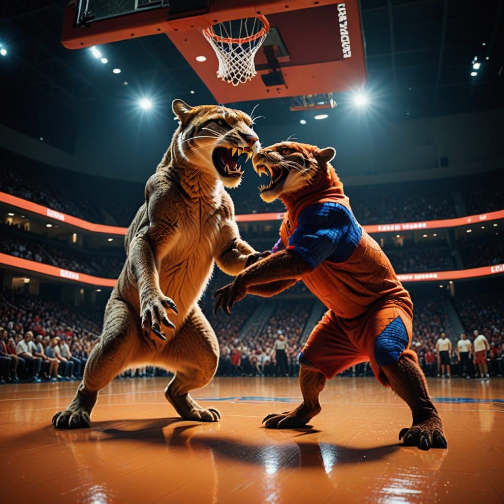 Houston Cougar Battles Florida Gator in Epic Alamo Arena Sho...