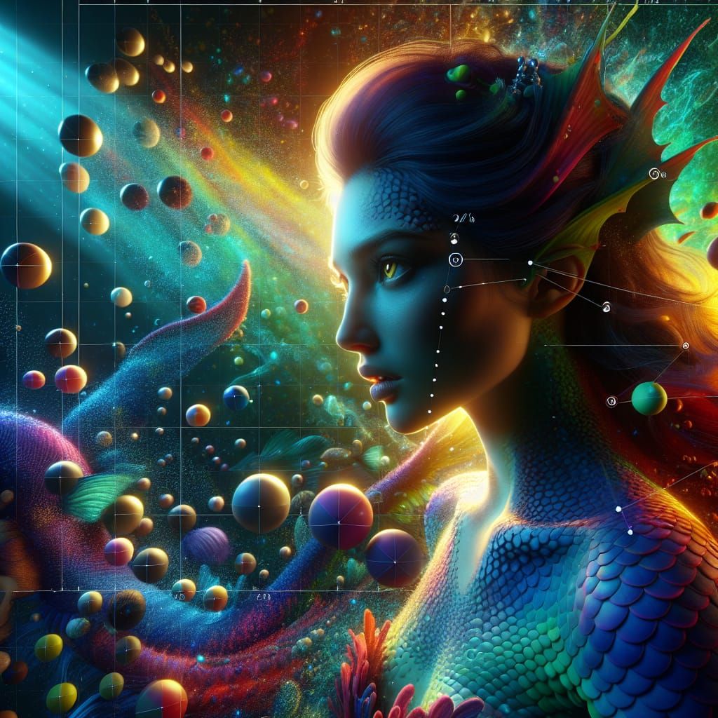 Hyperrealistic Mermaid in Dramatic Concept Art Style