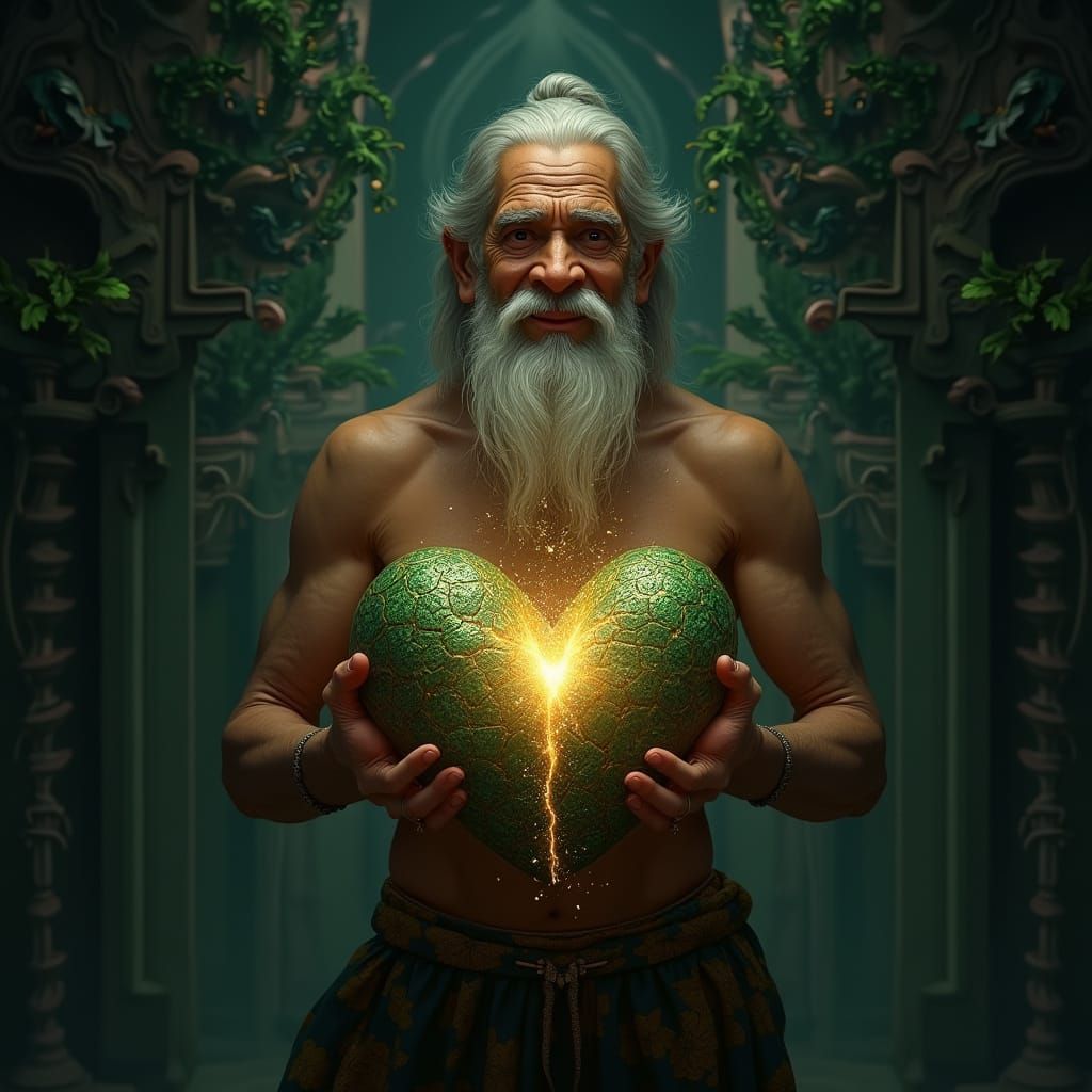 Timeless Wisdom: 108-Year-Old Nataraja with Emerald Heart