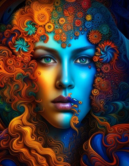 Pythagoras' Theorem in Fauvist Digital Art