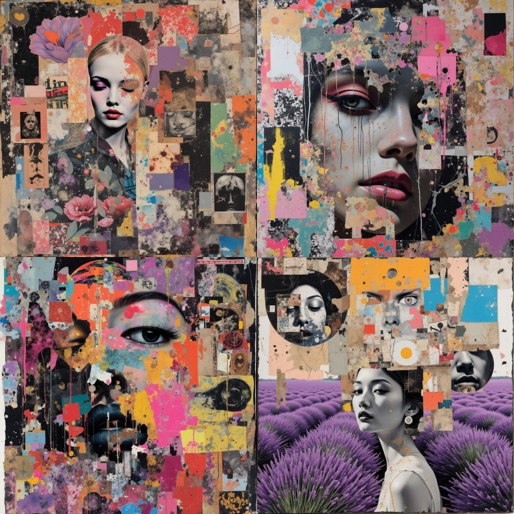 The Lavender Menace Glitch Collage Art