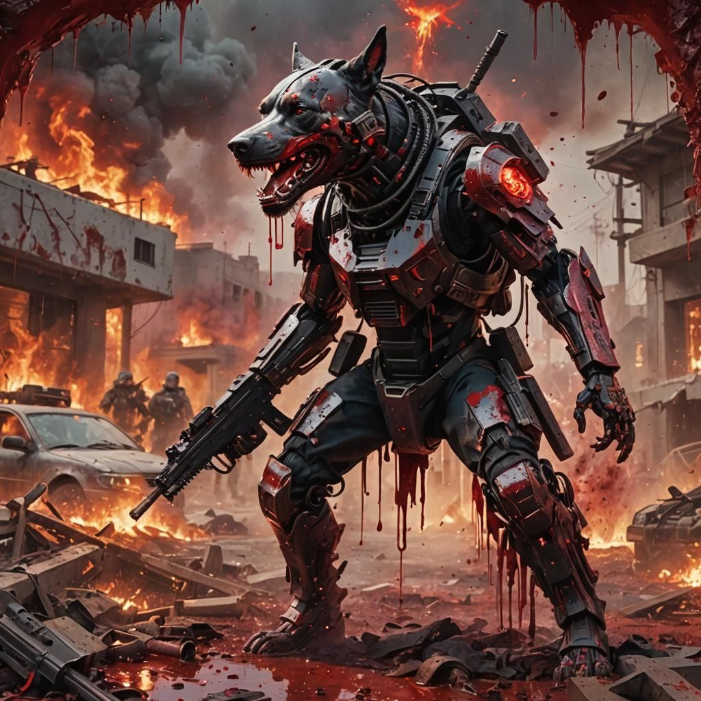 2024 AI Dog Cyborg Soldier (Catastrophic Attack)