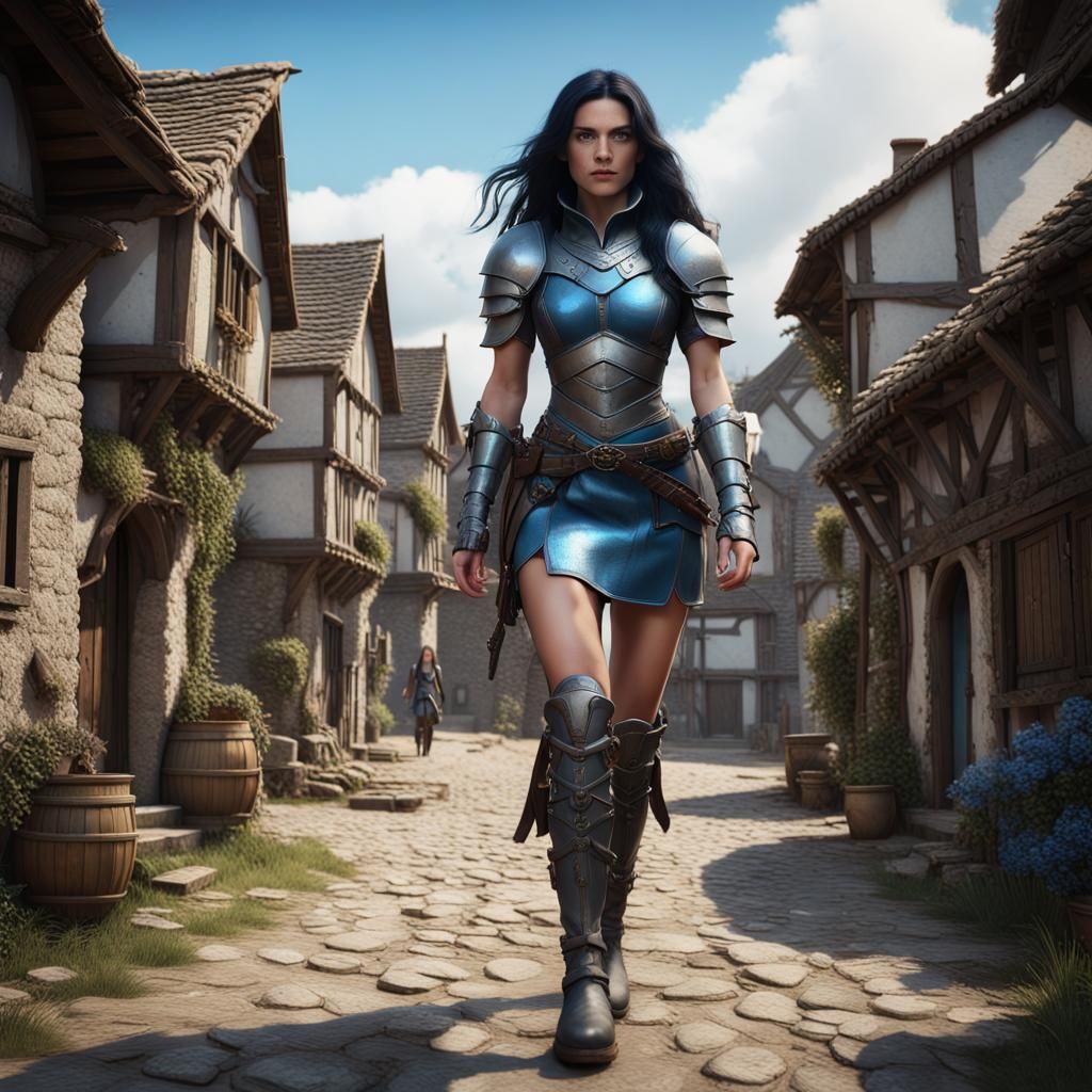 Female Thieves in Village: Fantasy Concept Art