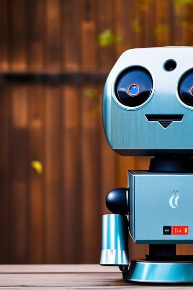 Simple Robot Character Generated by AI