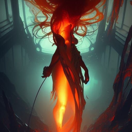 Infernal Abyss: Hyperdetailed Concept Art in Hell