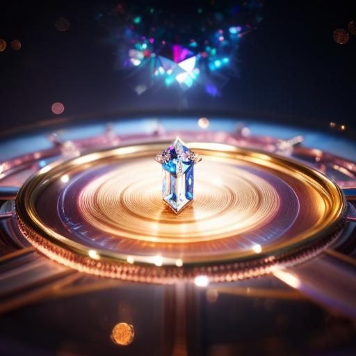 Pink and Blue Diamonds in Hyperrealistic Rendering