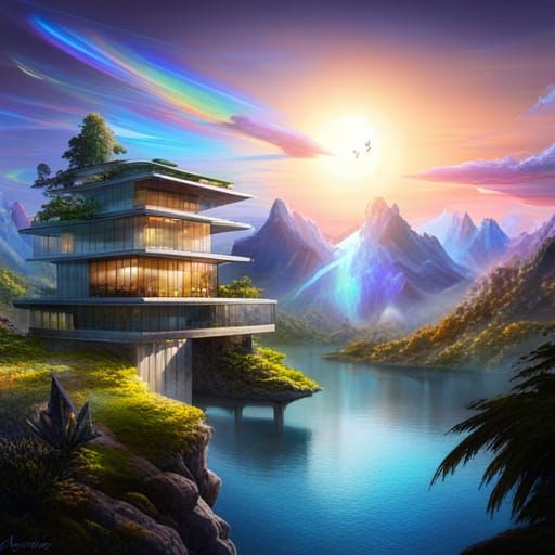 Cosmic Lakehouse Retreat in the Mountains