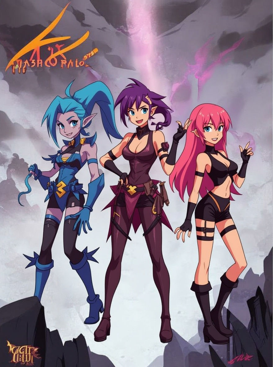 League of Legends Characters Jinx, Amumu, and Annie