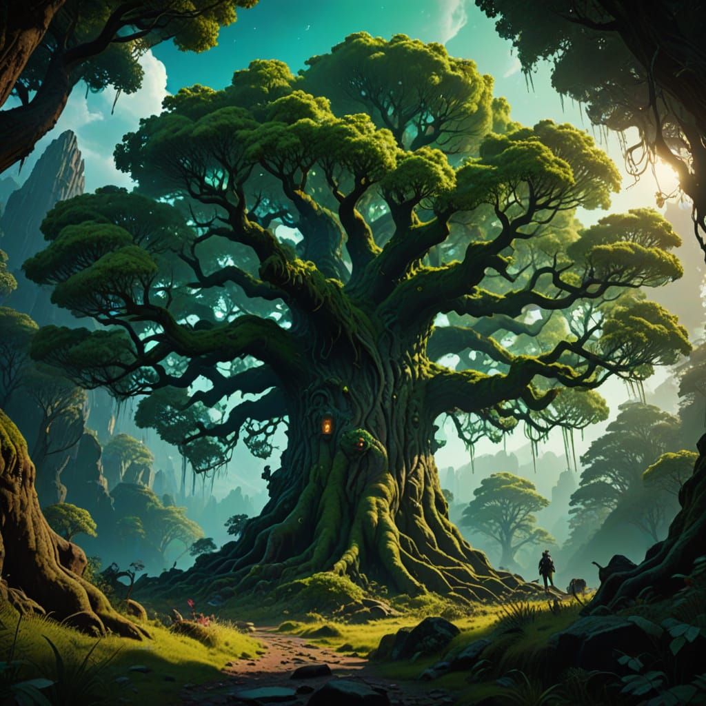 Ethereal Forest in Epic Fantasy Style