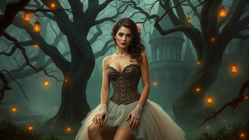 Enchanting Forest Temptress in Southern Gothic Style
