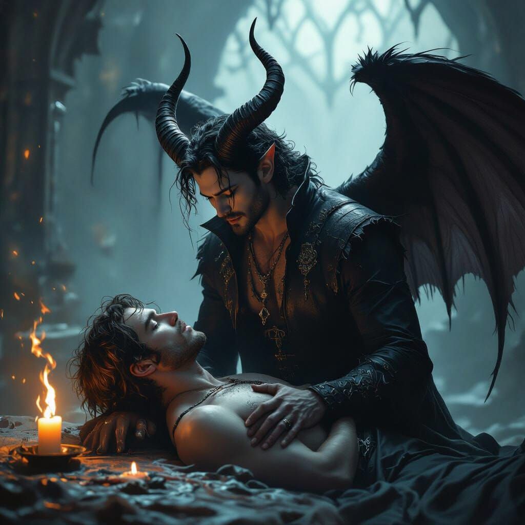 Dark Fantasy Male Incubus Energy Consumption