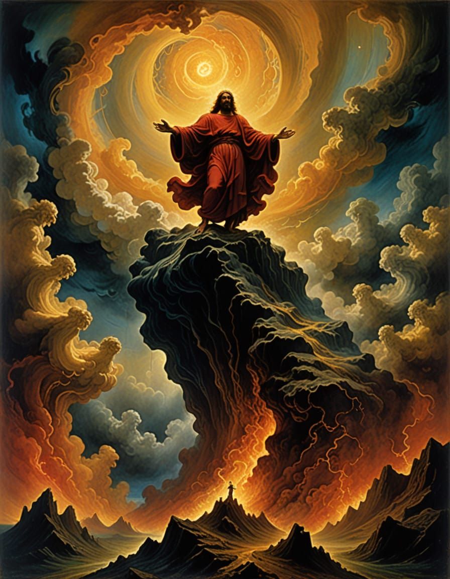 Christ Triumphs Over Darkness in Radiant Glory