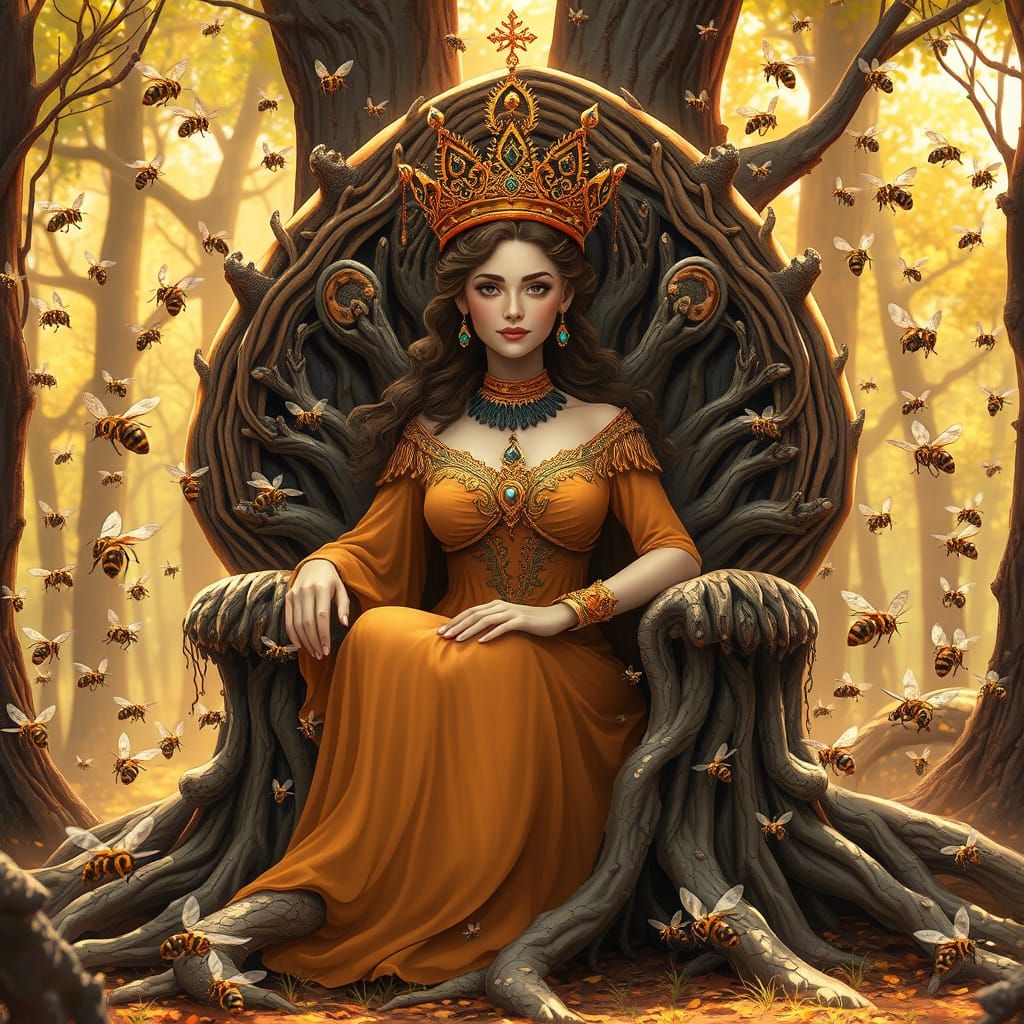 Golden Queen of the Sunlit Forest