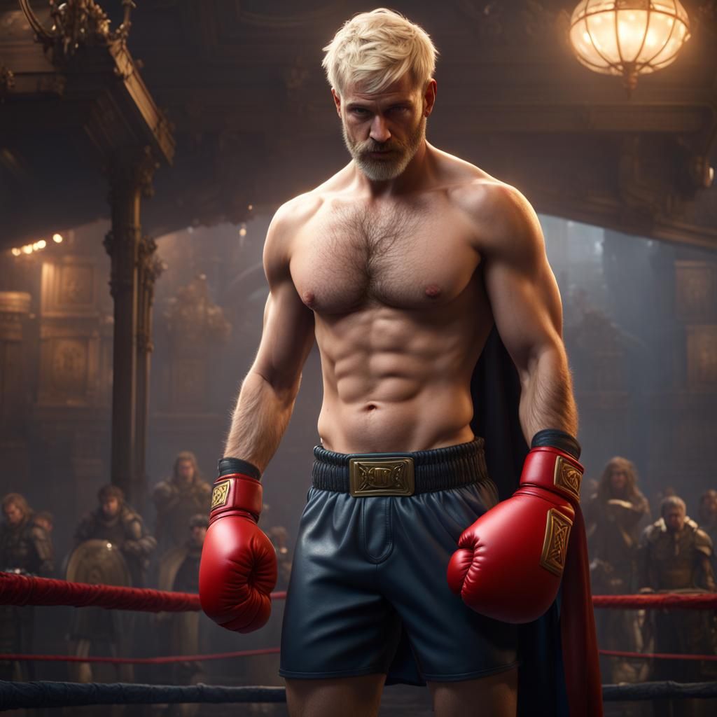 Caped Boxer: Detailed Fantasy Concept Art