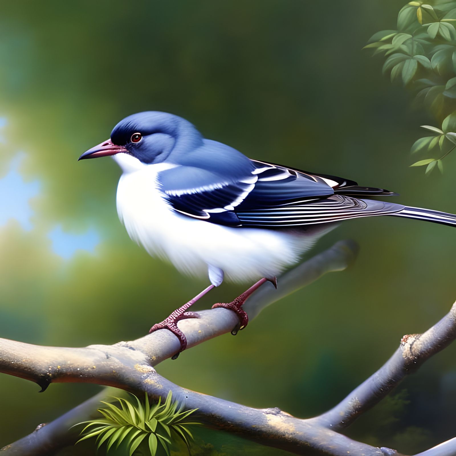 Birds Eating Raspberries: A Masterpiece Oil Painting